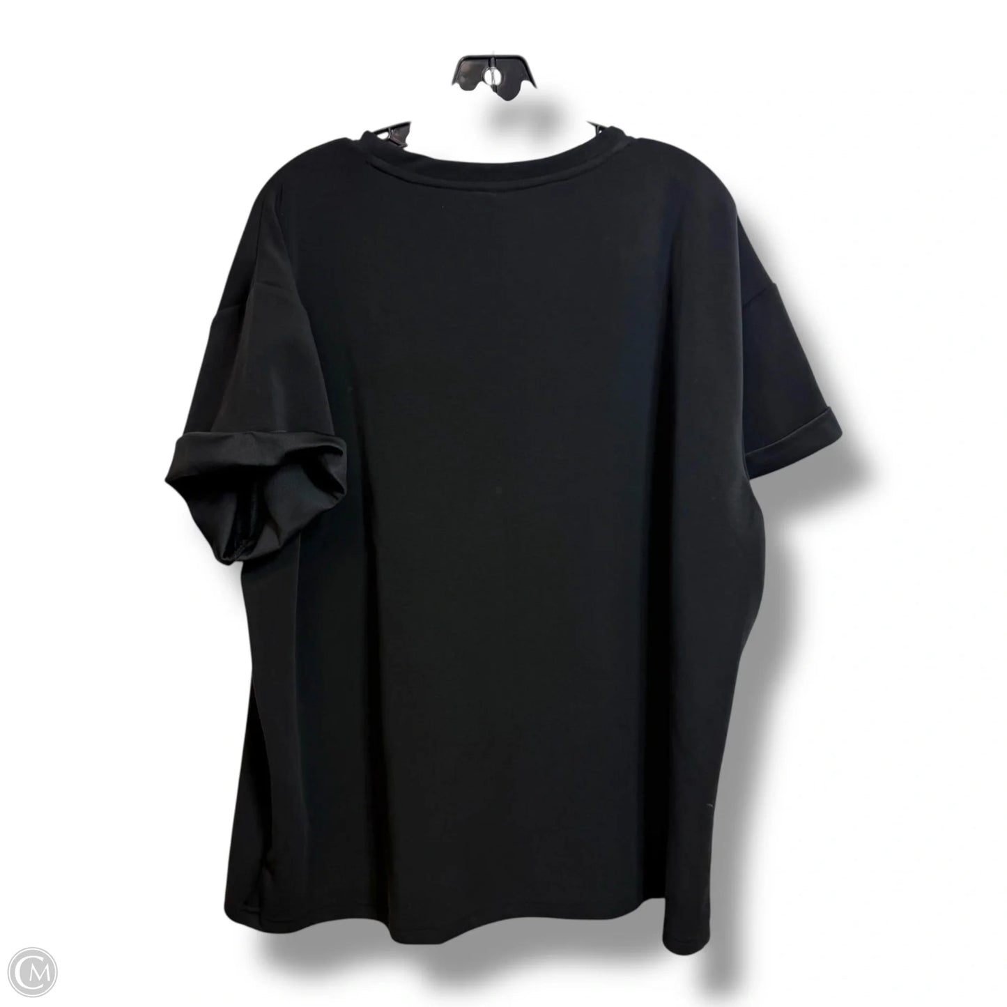 Top Short Sleeve By Clothes Mentor In Black, Size: 2x