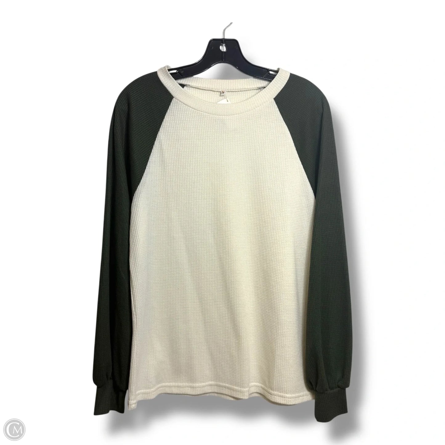 Top Long Sleeve By Clothes Mentor In Cream & Green, Size: S