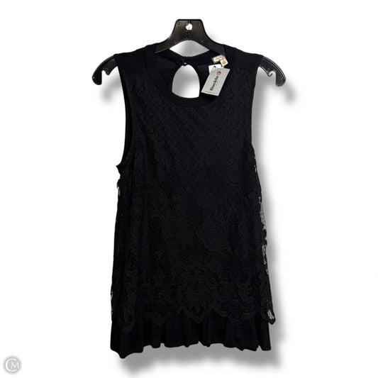 Top Sleeveless By Eyeshadow In Black, Size: S
