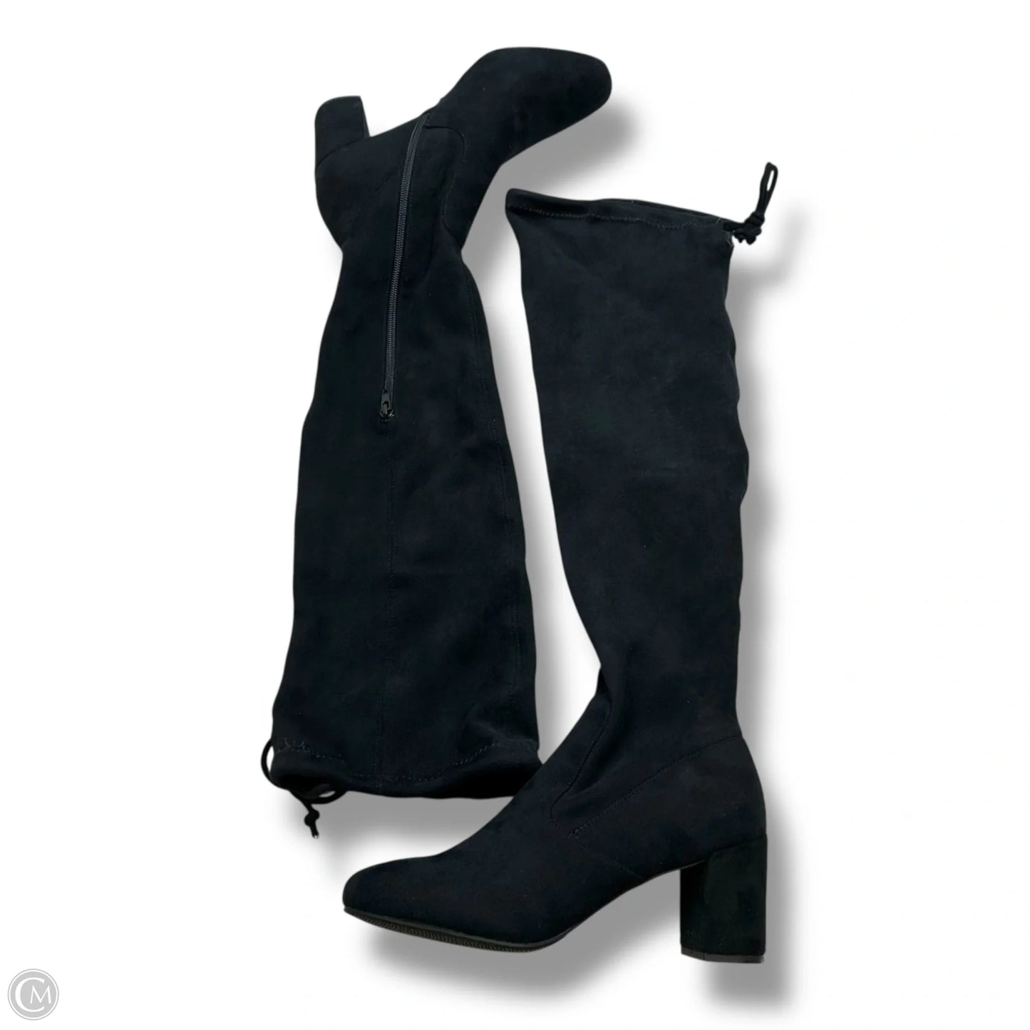 Boots Mid-calf Heels By Madeline In Black, Size: 8
