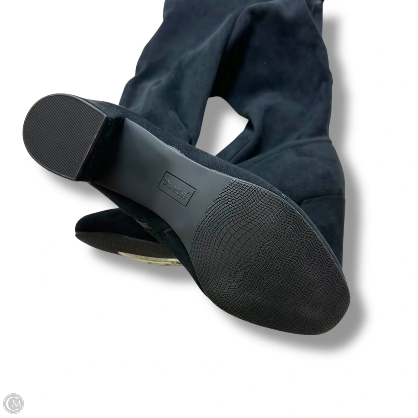 Boots Mid-calf Heels By Madeline In Black, Size: 8