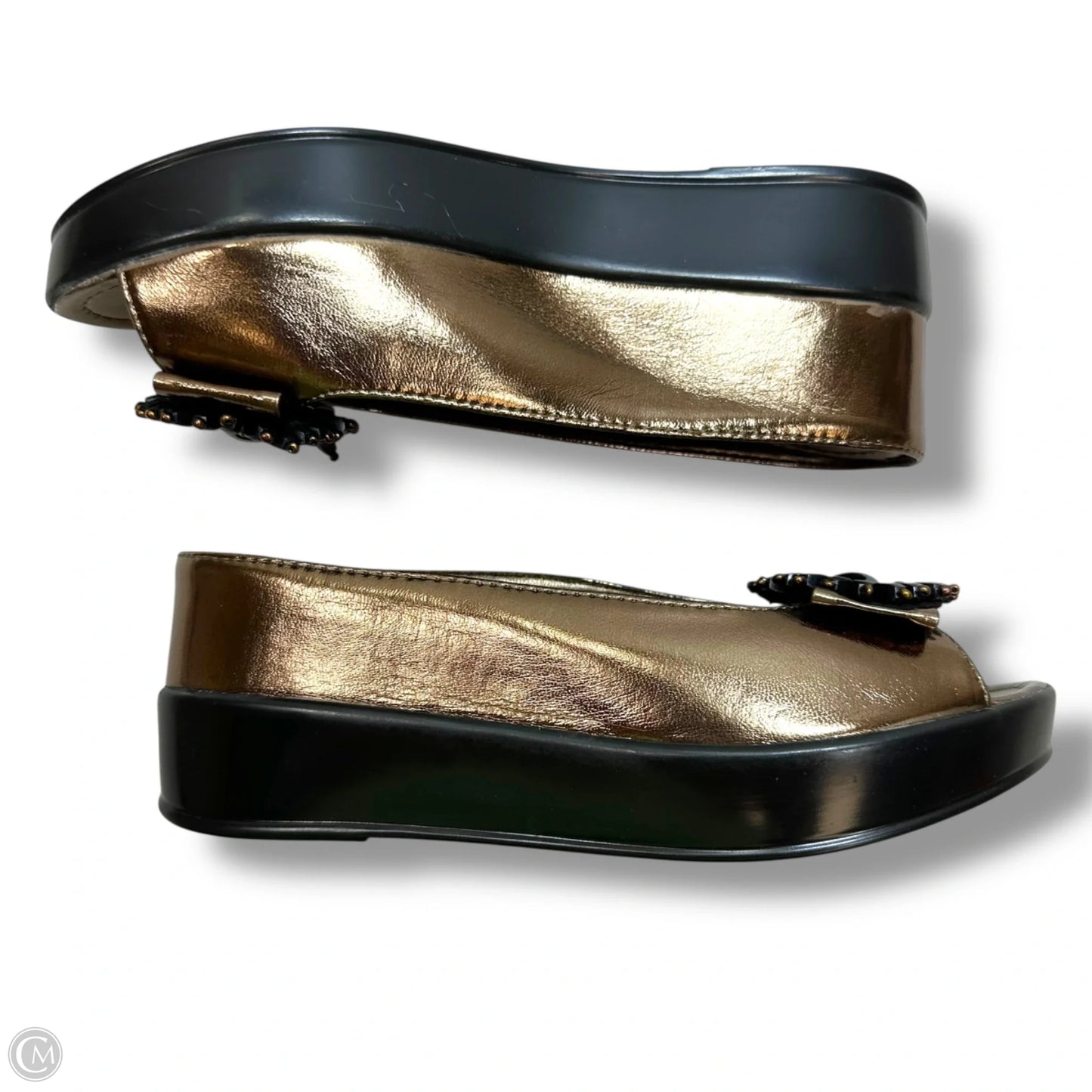 Shoes Heels Platform By Clothes Mentor In Bronze