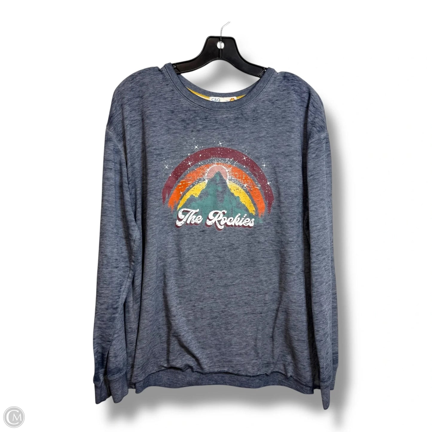 Top Long Sleeve By Clothes Mentor In Blue, Size: M