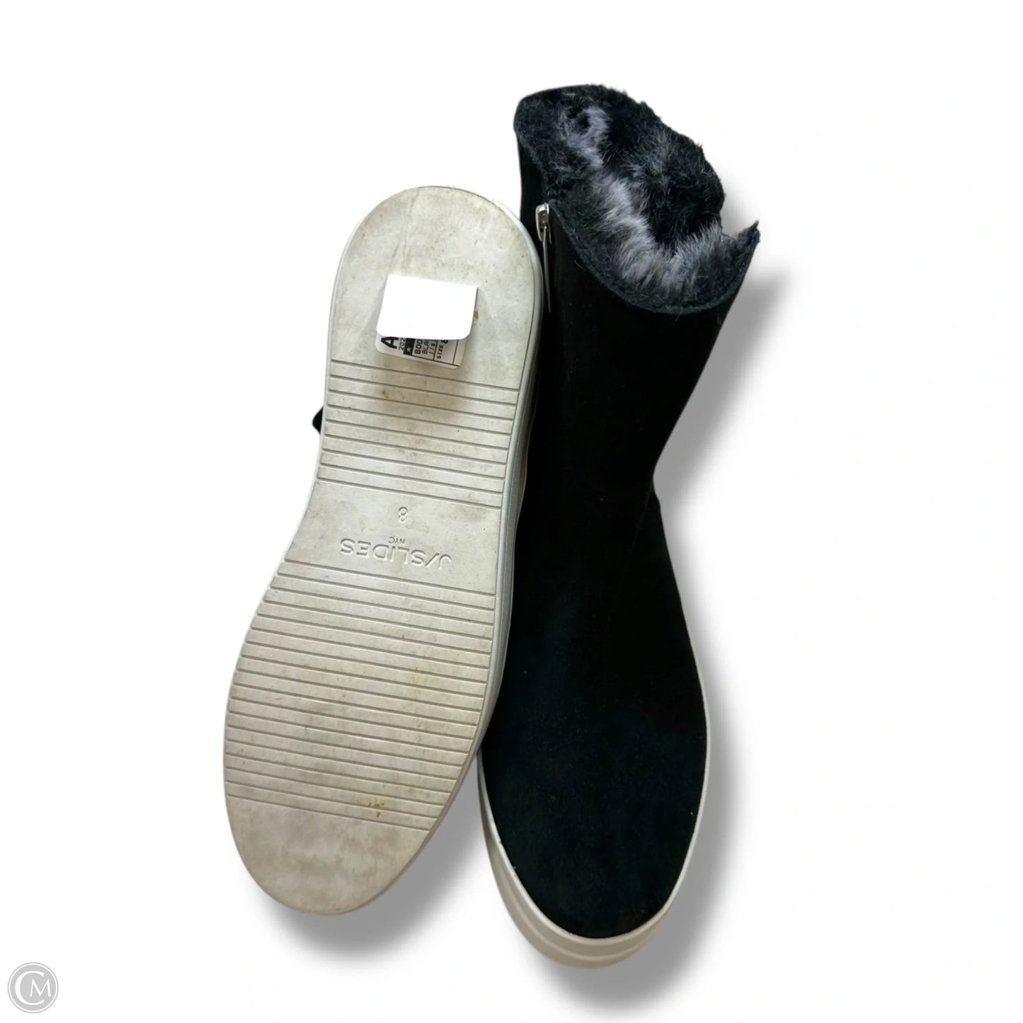 Boots Ankle Flats By Clothes Mentor In Black, Size: 8