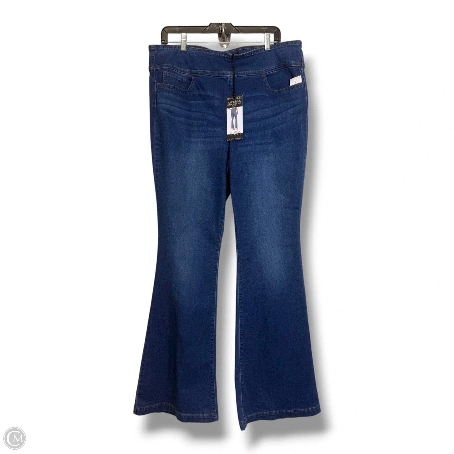 Jeans Flared By Sofia By Sofia Vergara In Blue, Size: 18
