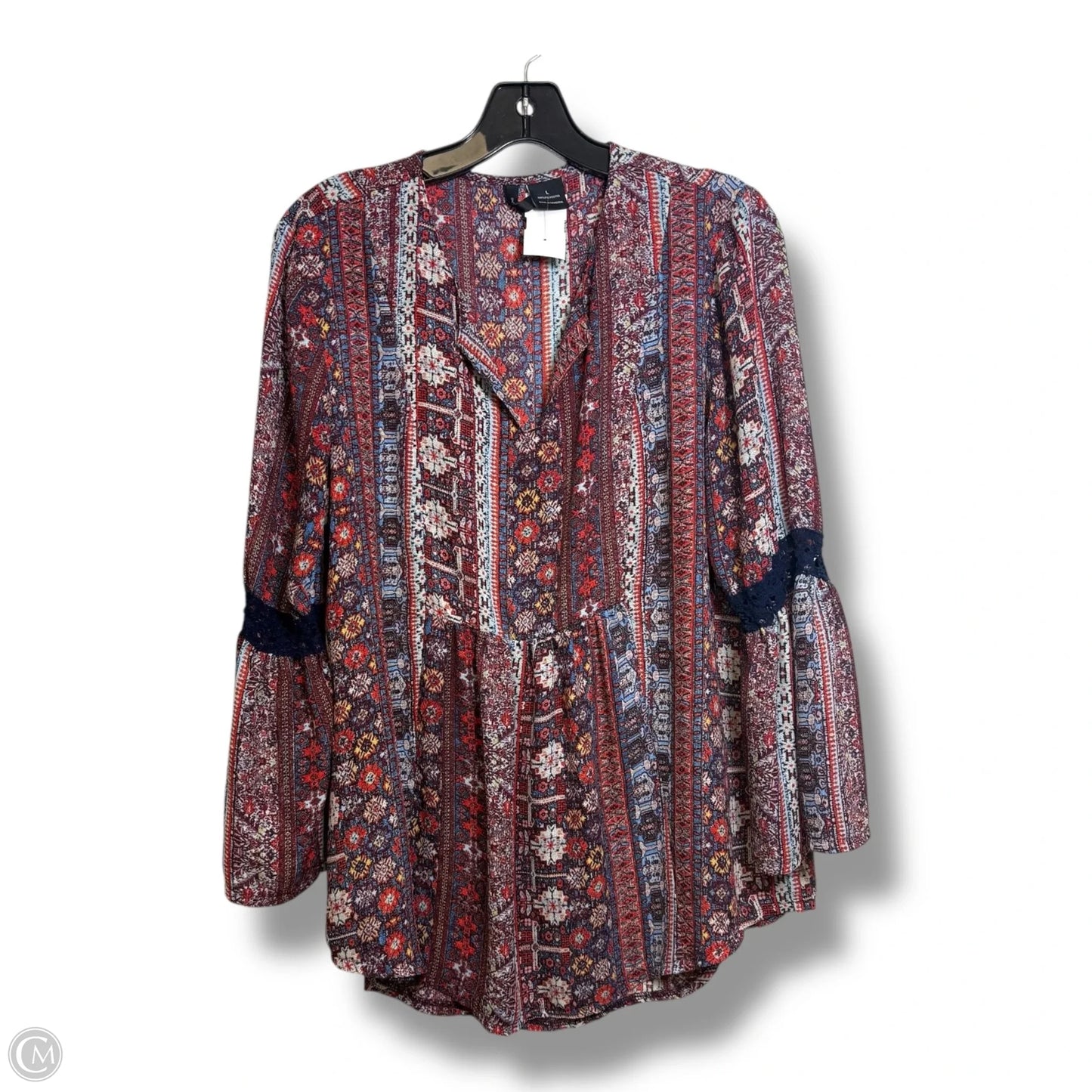 Top 3/4 Sleeve By New Directions In Multi-colored, Size: L