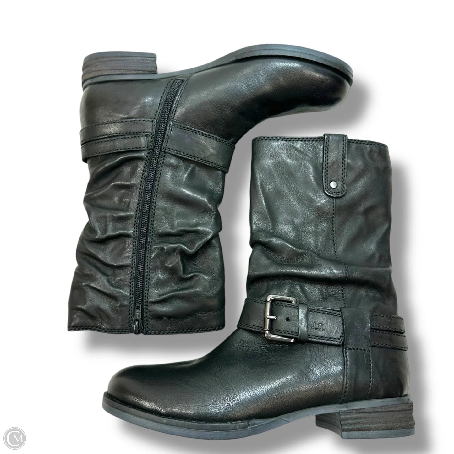 Boots Mid-calf Flats By Josef Seibel In Black, Size: 8