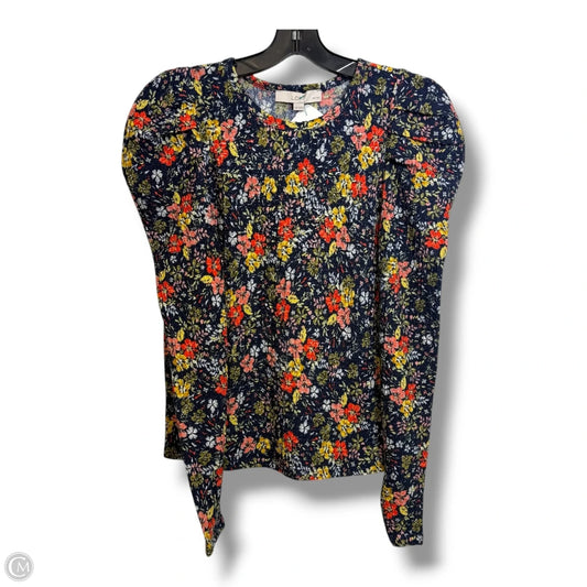 Top Long Sleeve By Loft In Floral Print, Size: Xs