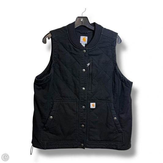 Vest Puffer & Quilted By Carhartt In Black, Size: Xl