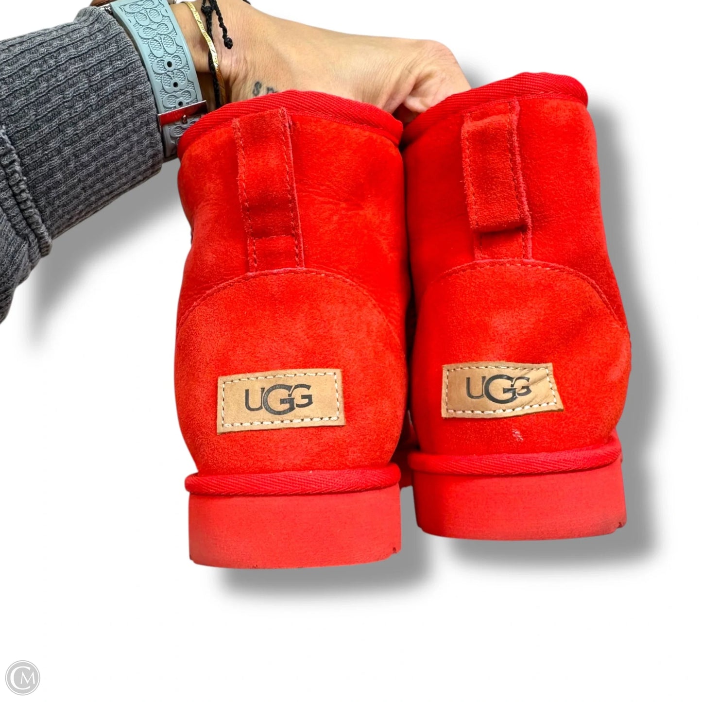 Boots Designer By Ugg In Orange, Size: 8