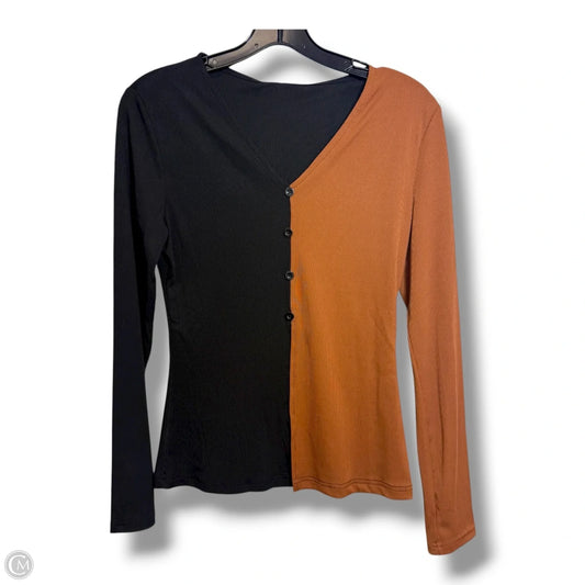 Top Long Sleeve By Clothes Mentor In Black & Brown, Size: Xs