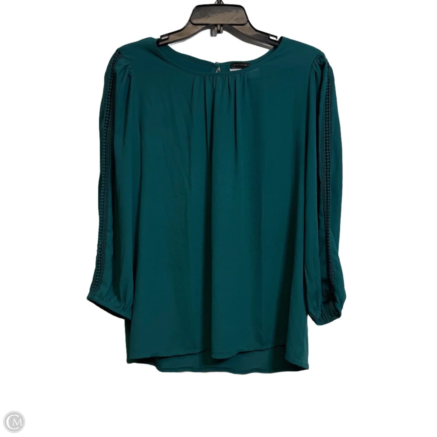 Top Long Sleeve By Ann Taylor In Green, Size: L