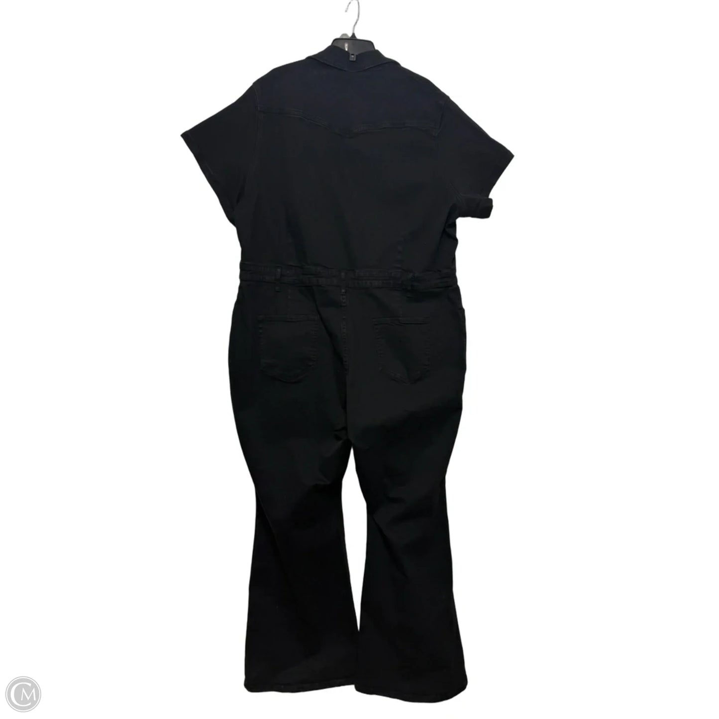 Jumpsuit By City Chic In Black Denim, Size: Xxl