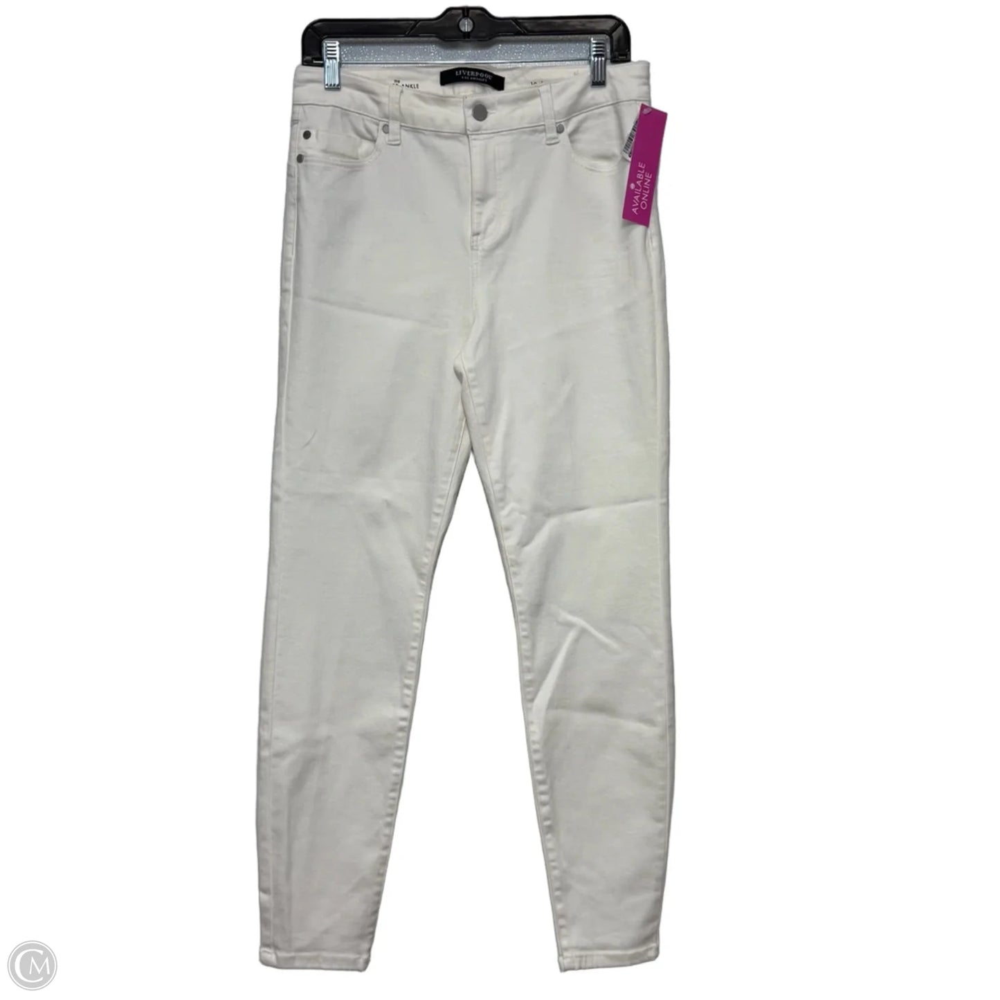 Jeans ankle By Liverpool In White Denim, Size: 10