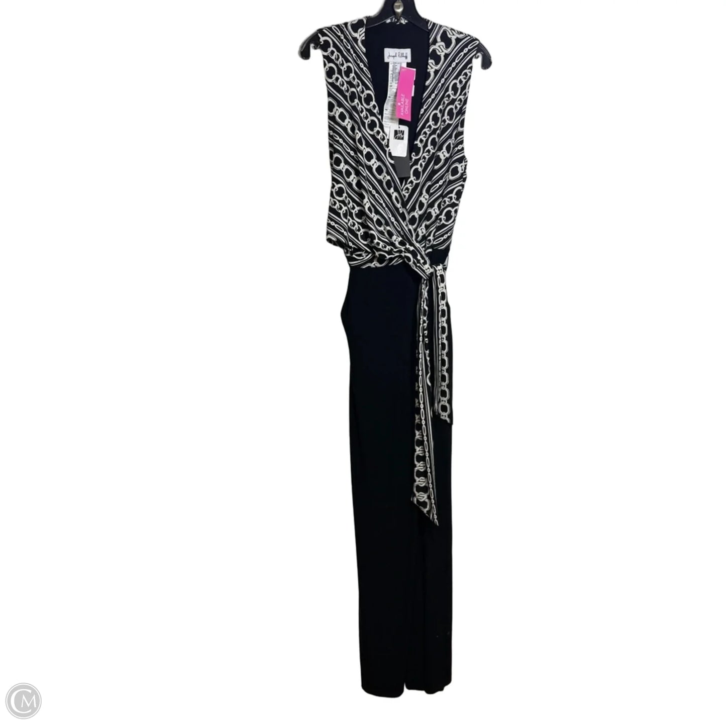 Jumpsuit By Joseph Ribkoff In Black & White, Size: 12