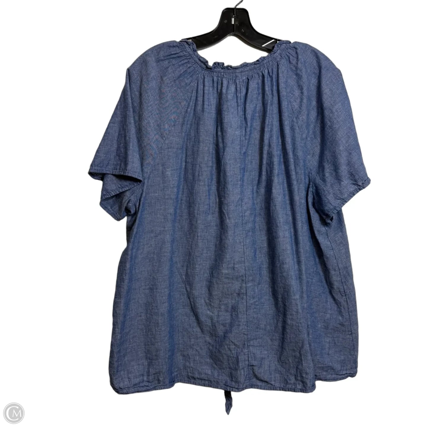 Top Short Sleeve By Lane Bryant In Blue, Size: Xxl