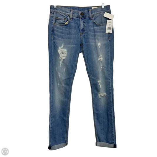 Jeans Skinny By Rag And Bone In Blue Denim, Size: 0