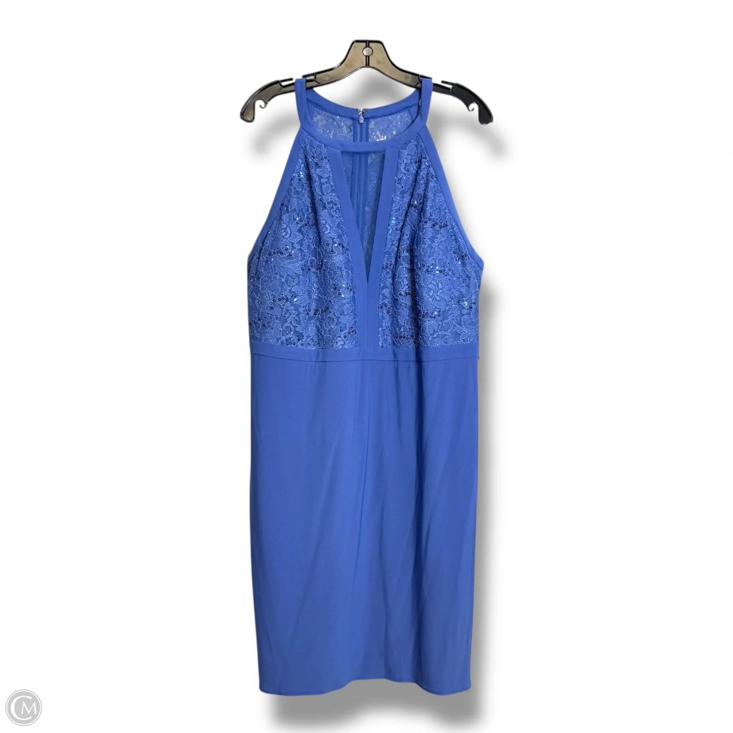 Dress Party Midi By Clothes Mentor In Blue, Size: 18