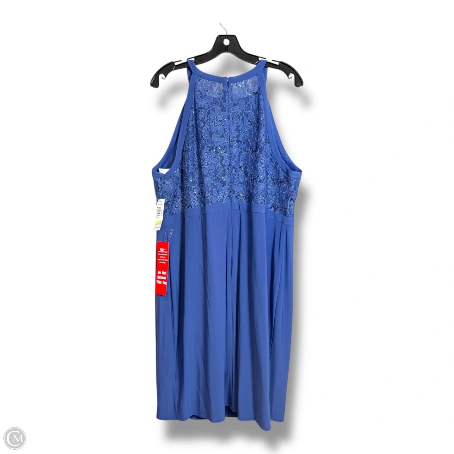 Dress Party Midi By Clothes Mentor In Blue, Size: 18