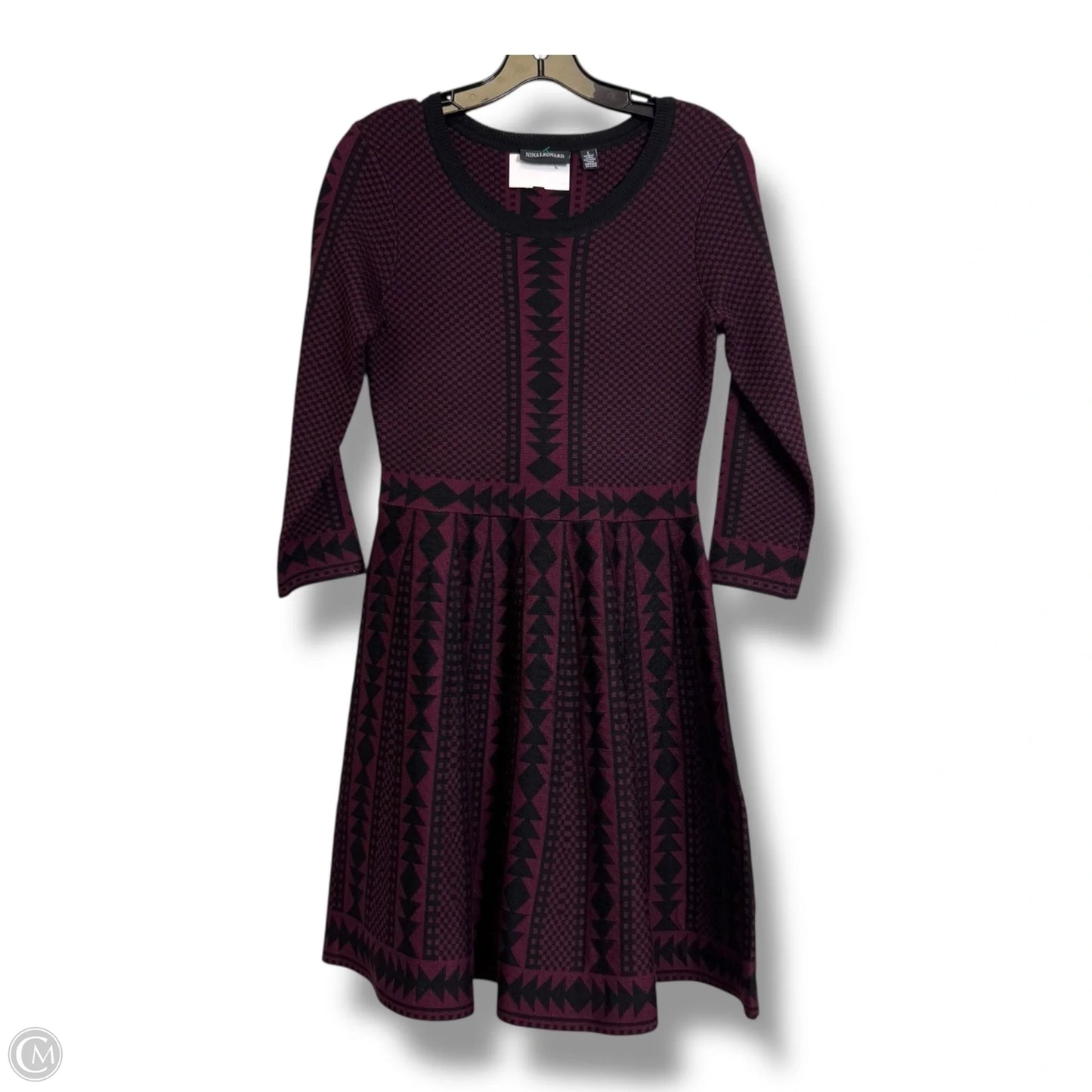 Dress Casual Midi By Nina Leonard In Multi-colored, Size: S