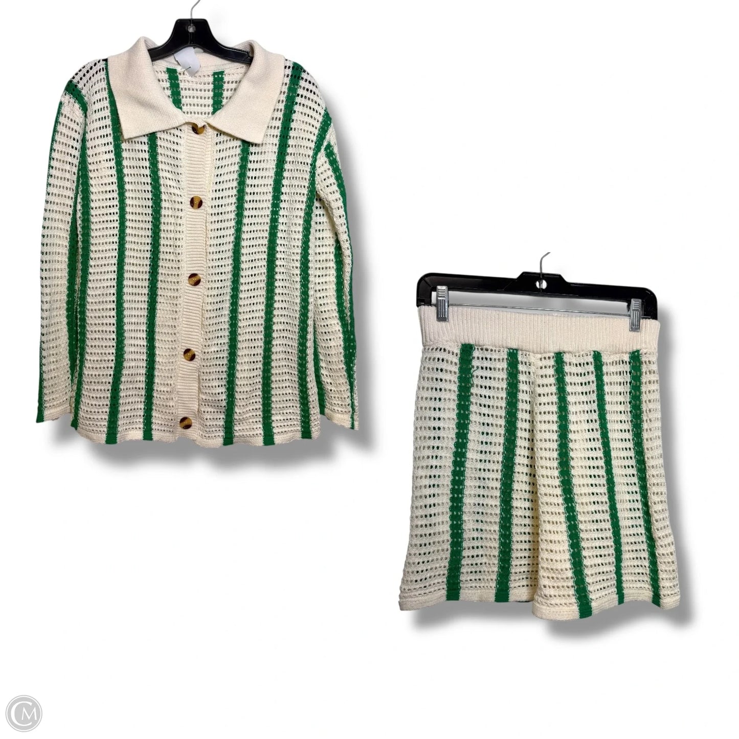 Cardigan By Clothes Mentor In Striped Pattern, Size: M