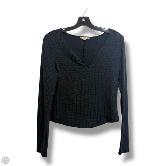 Top Long Sleeve By Listicle In Black, Size: L