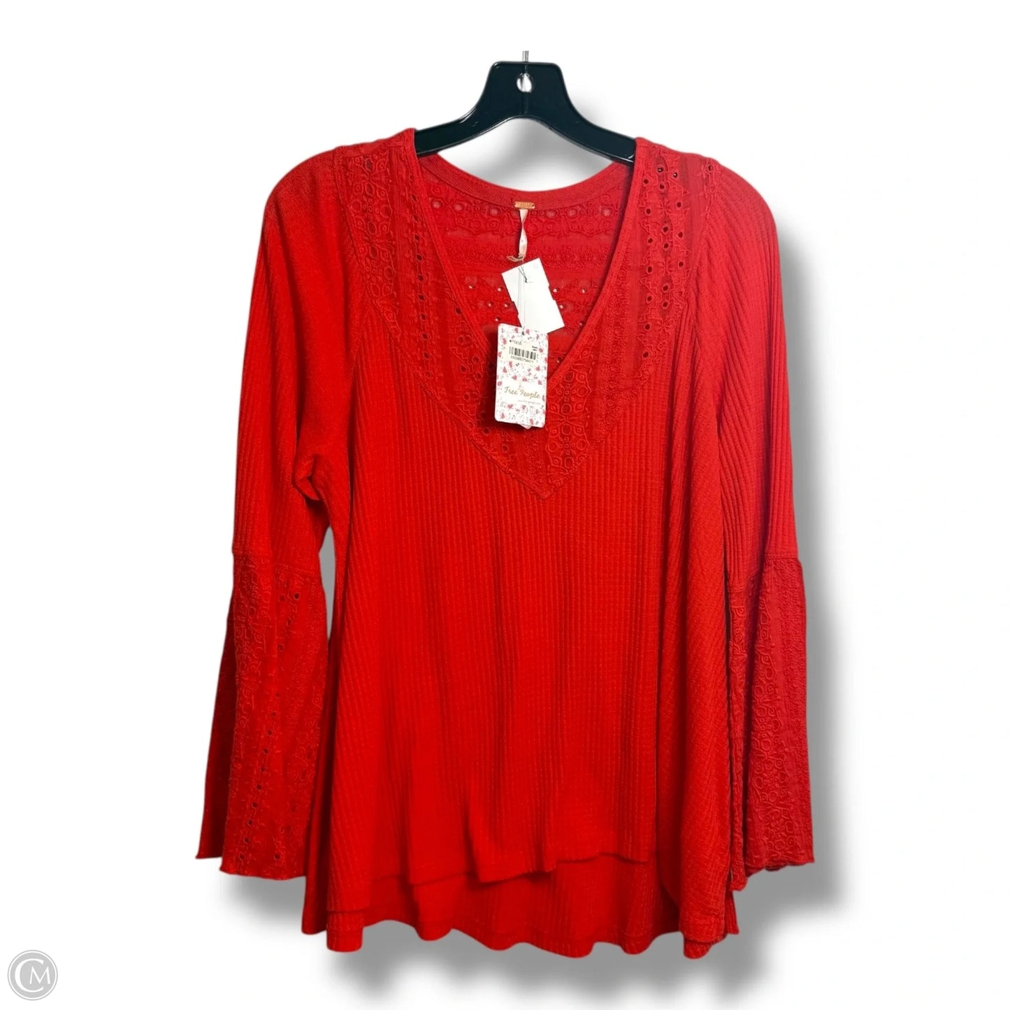 Top Long Sleeve By Free People In Orange, Size: S