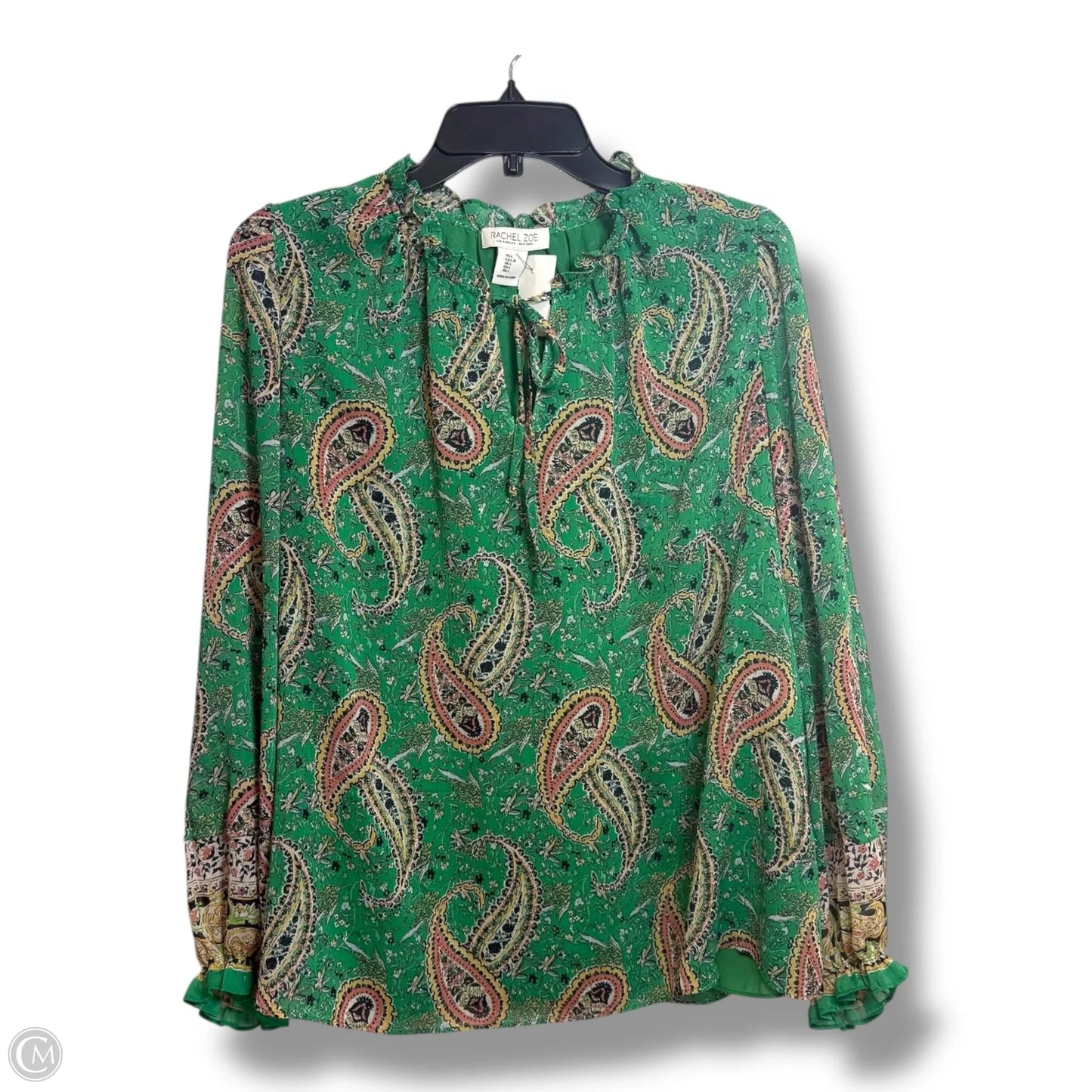 Top Long Sleeve By Rachel Zoe In Paisley Print, Size: L