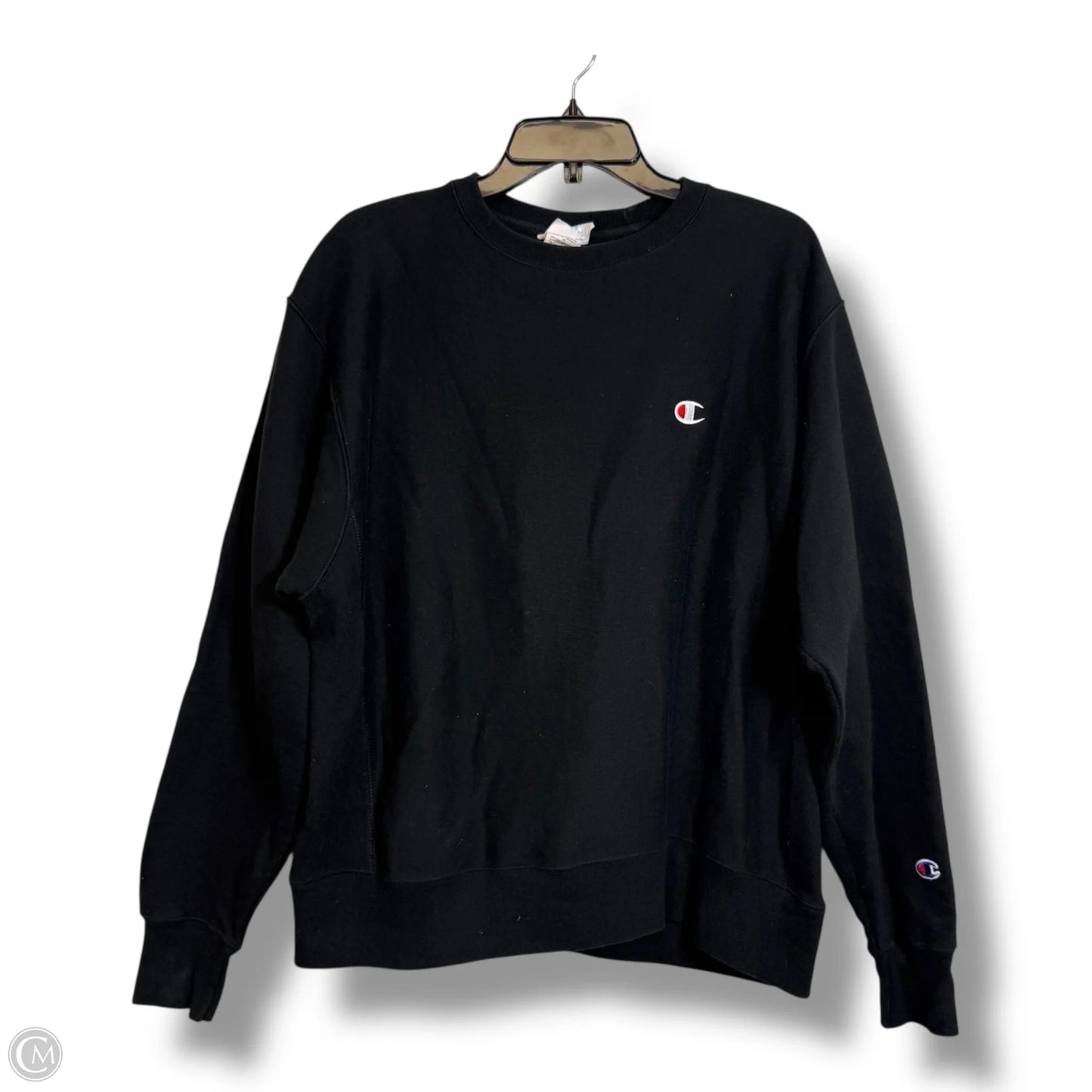 Sweatshirt Crewneck By Champion In Black, Size: L