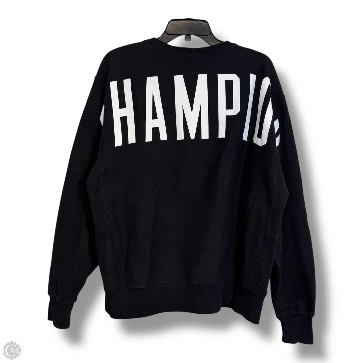 Sweatshirt Crewneck By Champion In Black, Size: L
