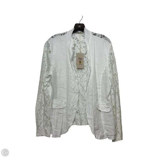 Cardigan By Clothes Mentor In White, Size: L