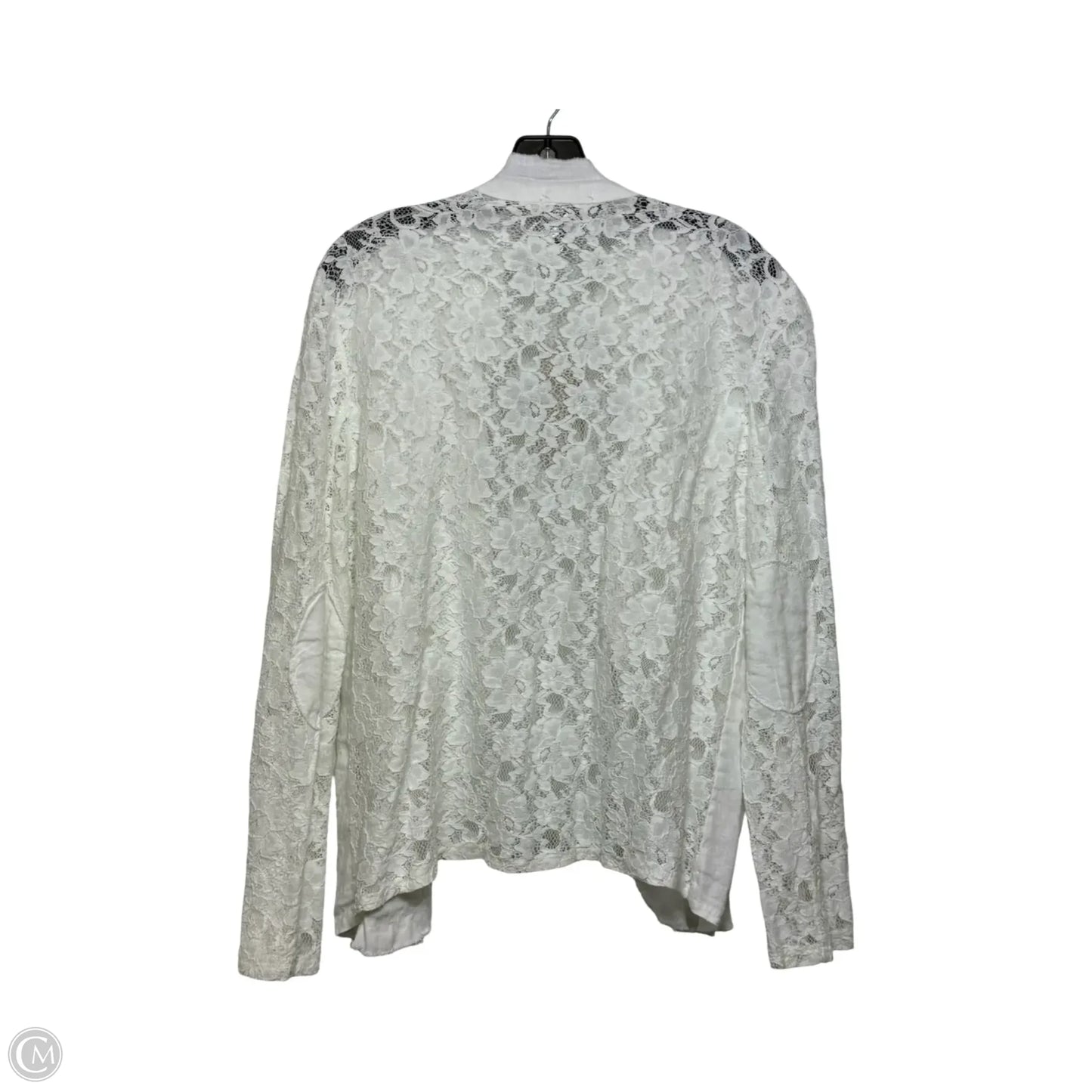 Cardigan By Clothes Mentor In White, Size: L