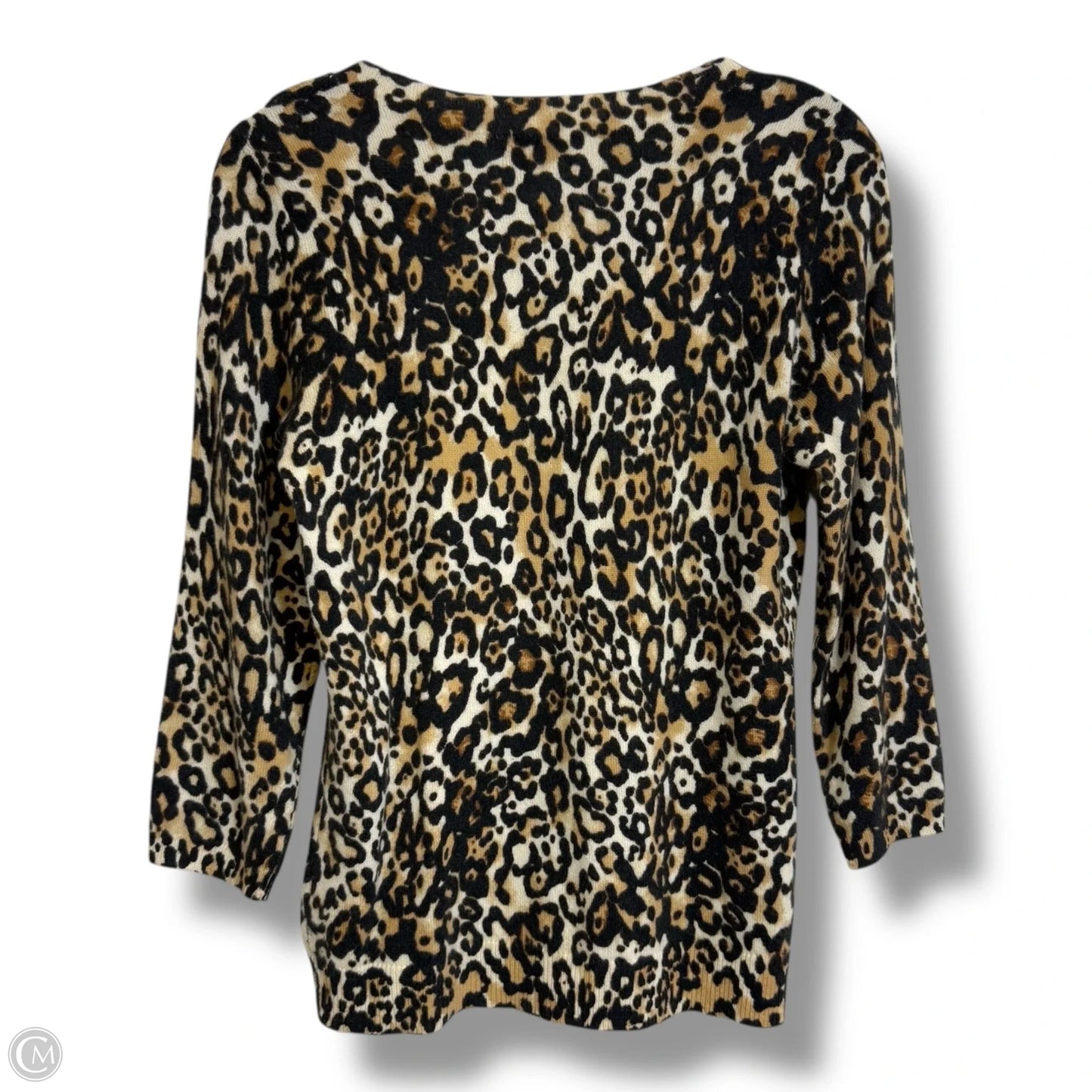 Sweater By Talbots In Animal Print, Size: Mp