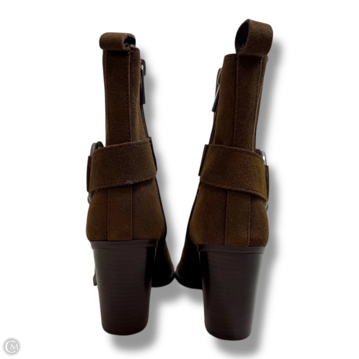 Boots Ankle Heels By Steve Madden In Brown, Size: 5