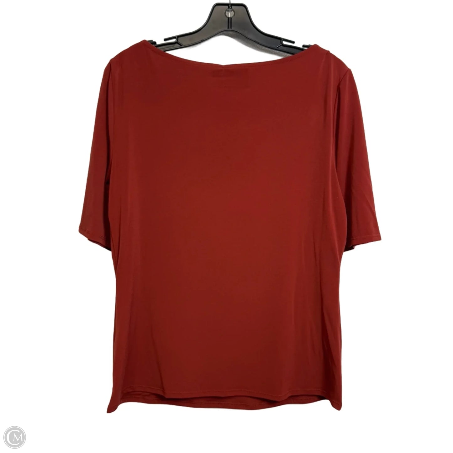 Top Short Sleeve By Grace In Orange, Size: L