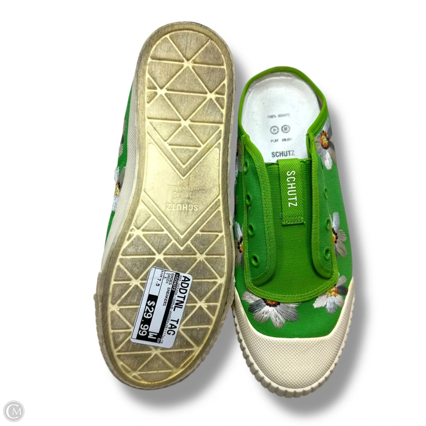 Shoes Sneakers By Schutz In Green, Size: 7.5