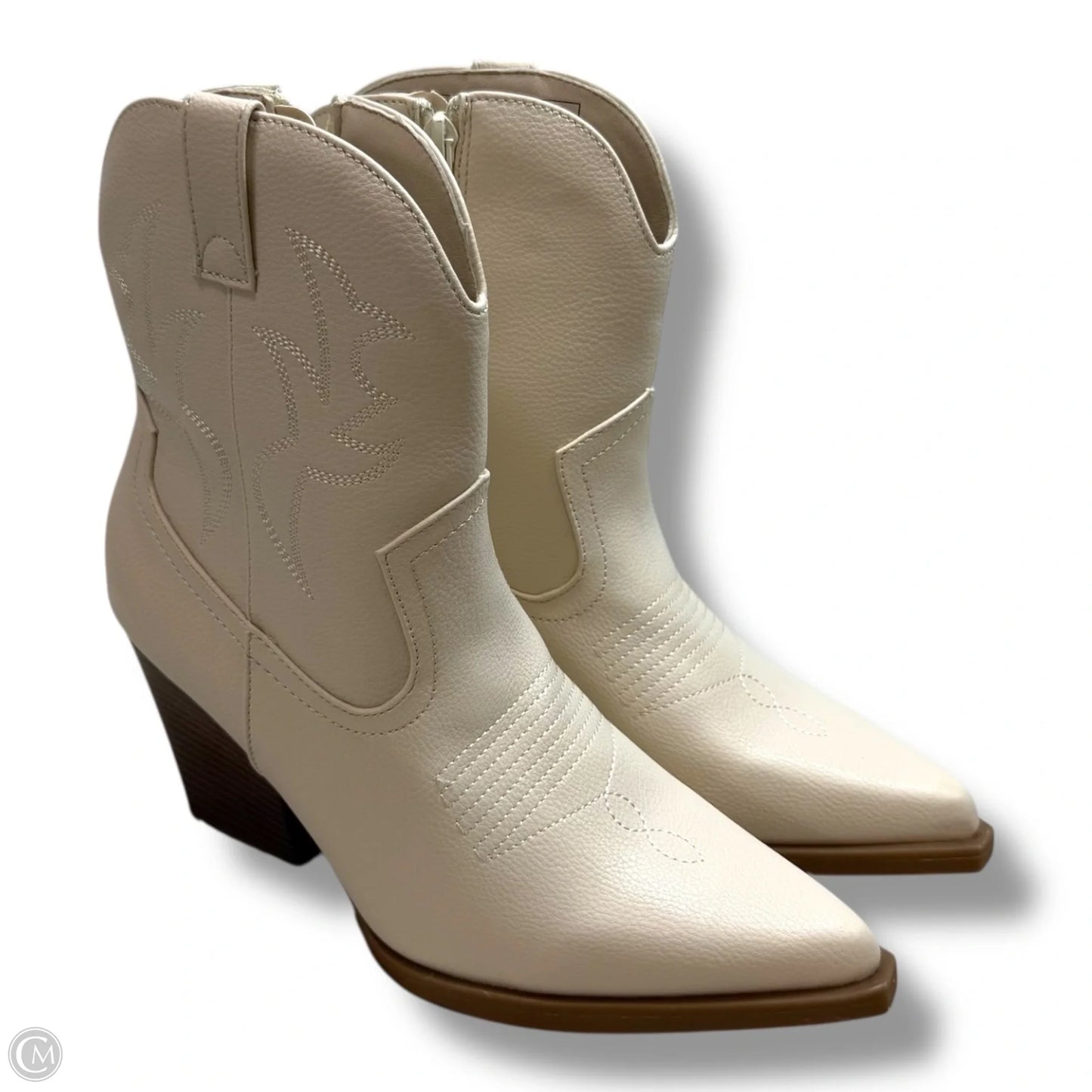 Boots Western By So In Cream, Size: 9