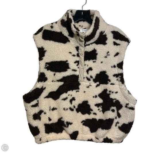 Vest Sweater By Emory Park In Animal Print, Size: L