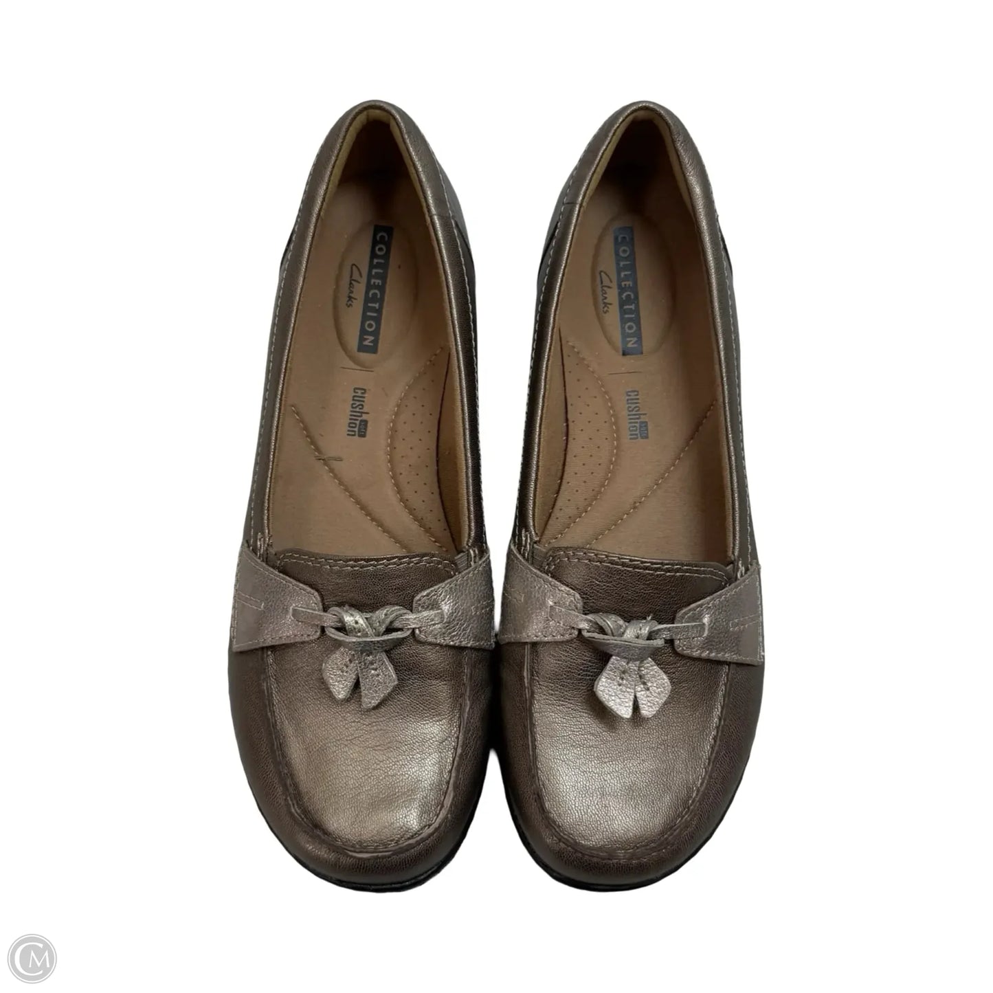 Shoes Flats By Clarks In Bronze, Size: 9