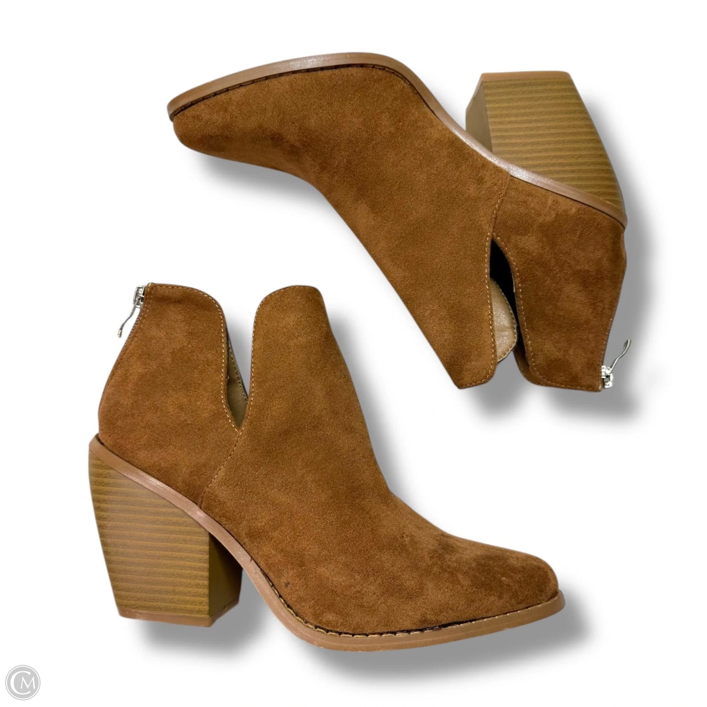 Boots Ankle Flats By Yoki In Brown, Size: 8