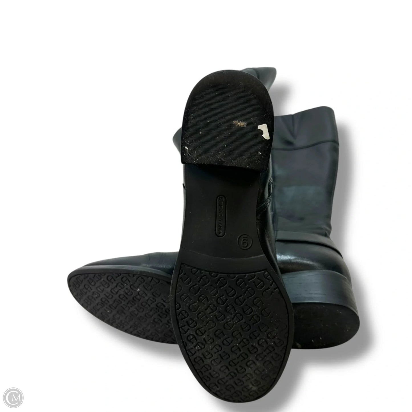 Wide calf Boots Knee Flats By Etienne Aigner In Black, Size: 9