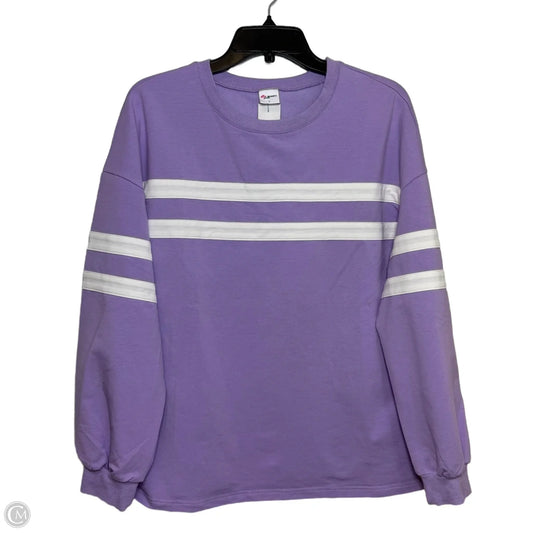 Top Long Sleeve Basic By Clothes Mentor In Purple, Size: L