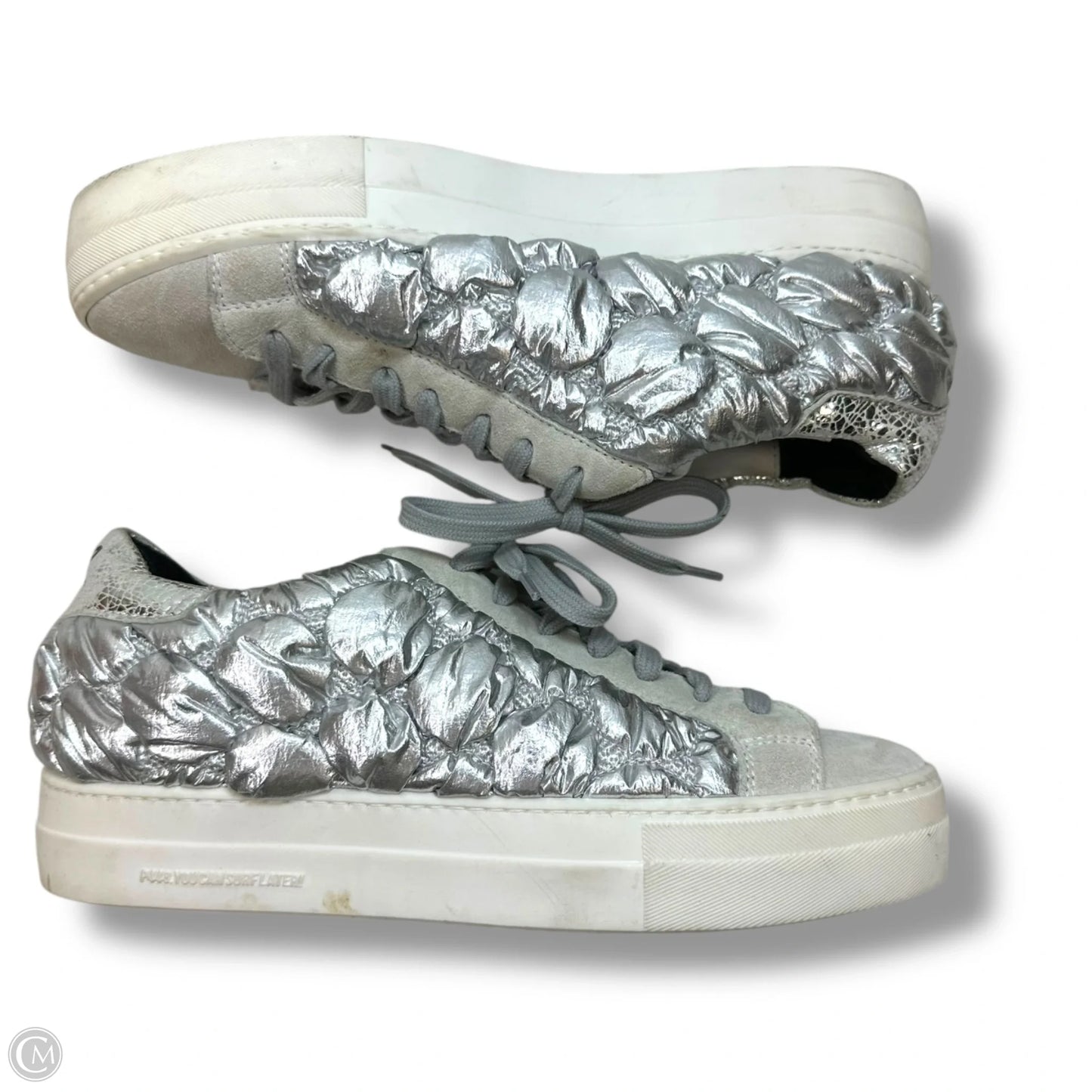 Shoes Sneakers By P448 In Silver, Size: 10