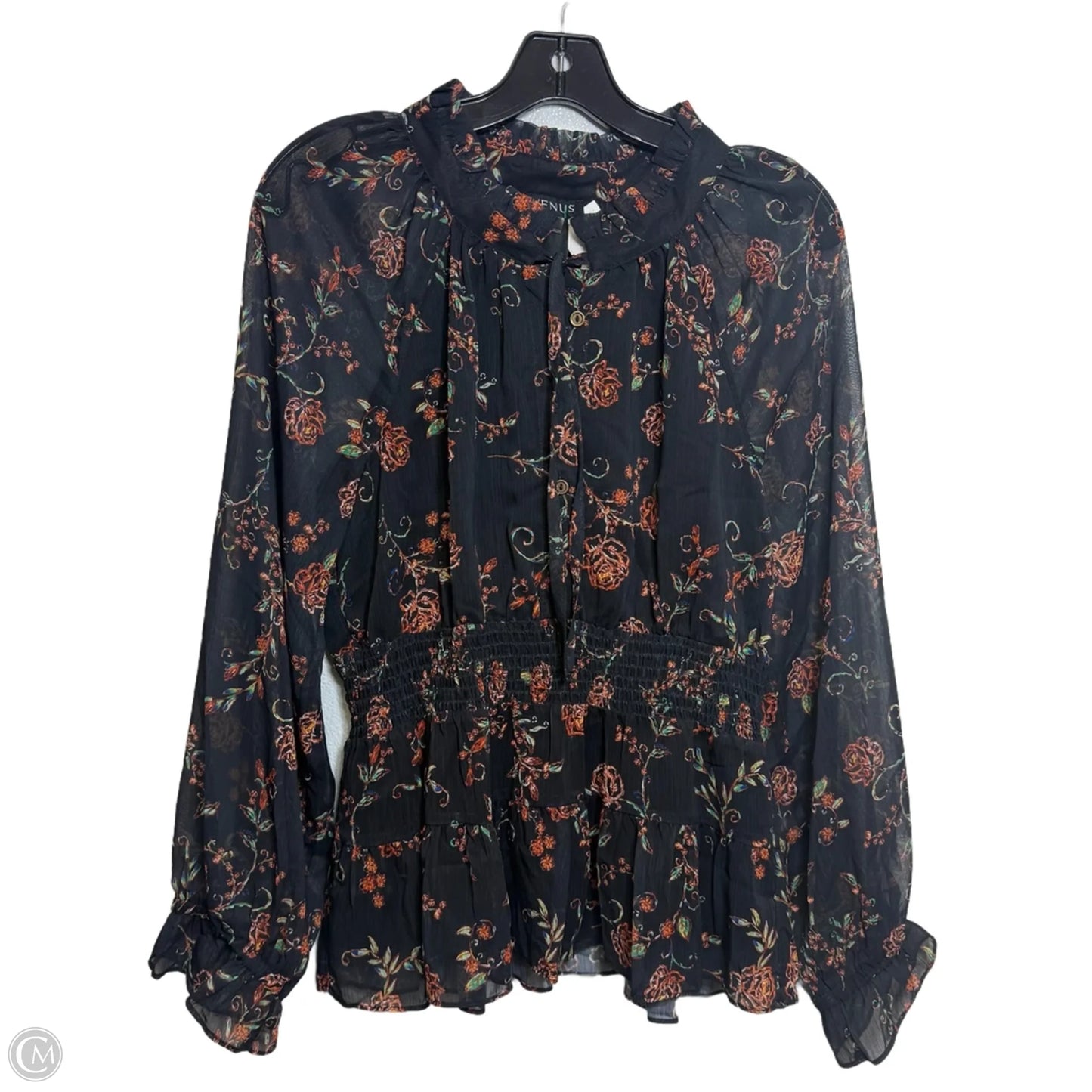 Top Long Sleeve By Venus In Multi-colored, Size: M