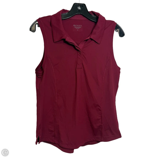 Top Sleeveless By Athleta In Red, Size: M