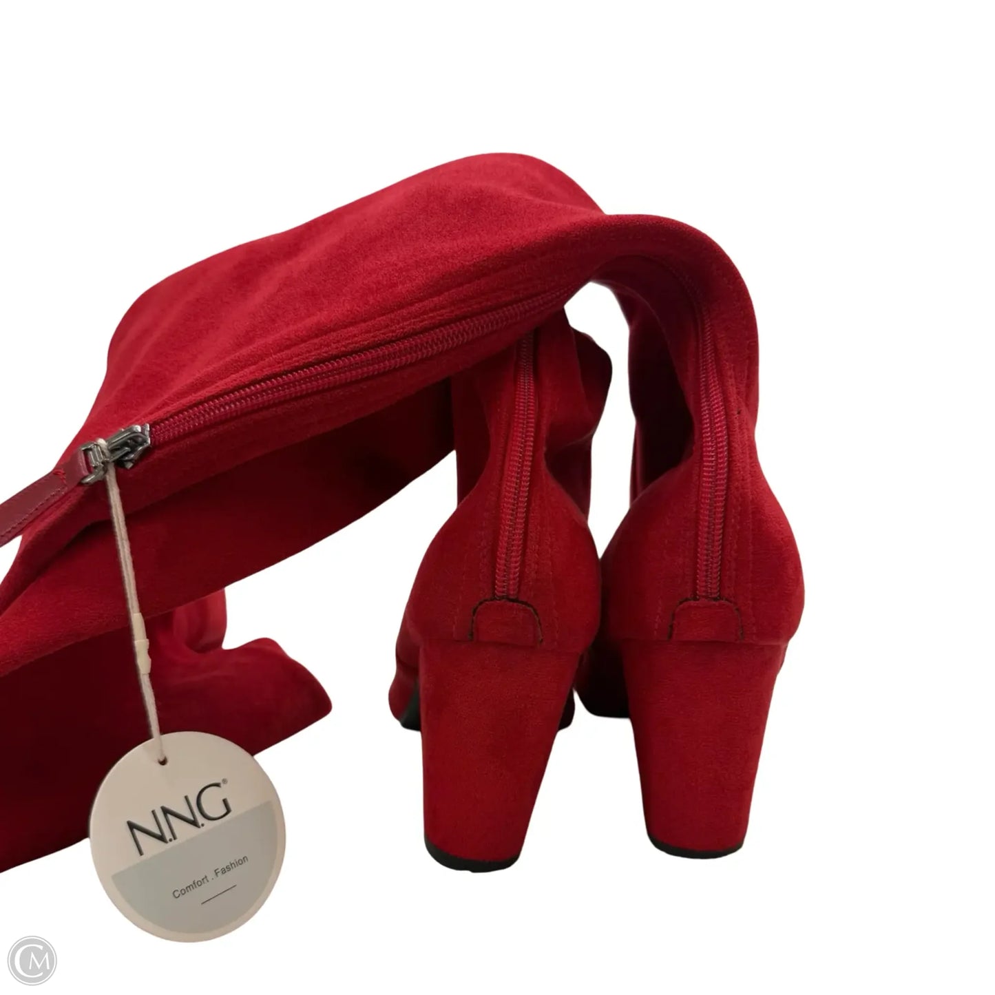 Boots Over-the-knee Heels By Cmf In Red, Size: 10.5