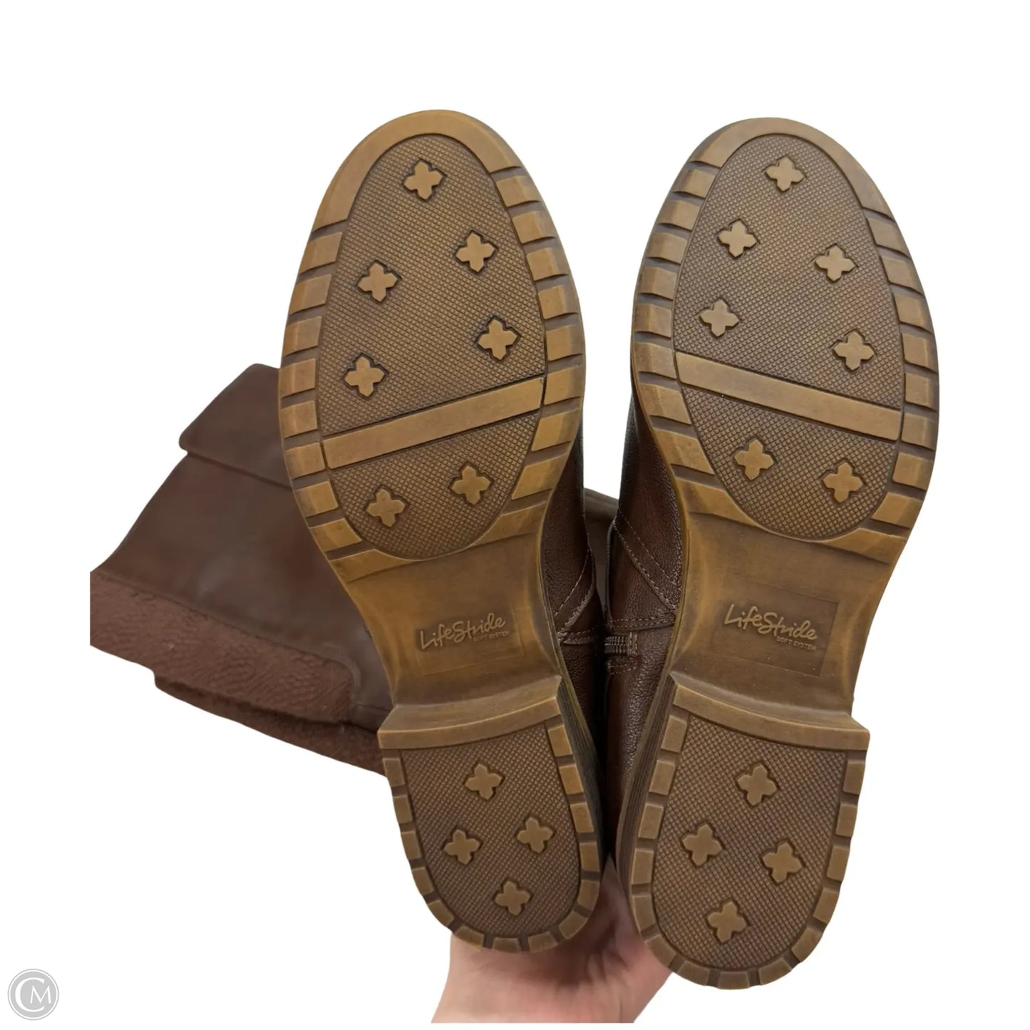 Boots Knee Flats By Life Stride In Brown, Size: 9.5