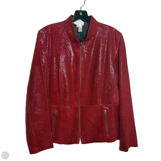 Jacket Other By Chicos In Red, Size: 2