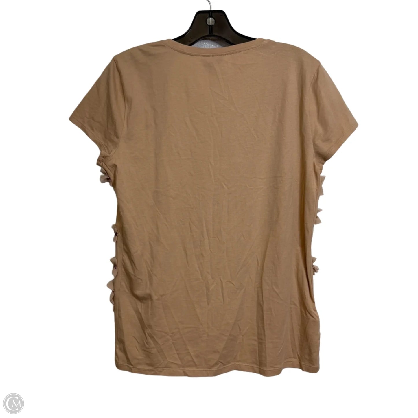 Top Short Sleeve By Ann Taylor In Cream, Size: Lp