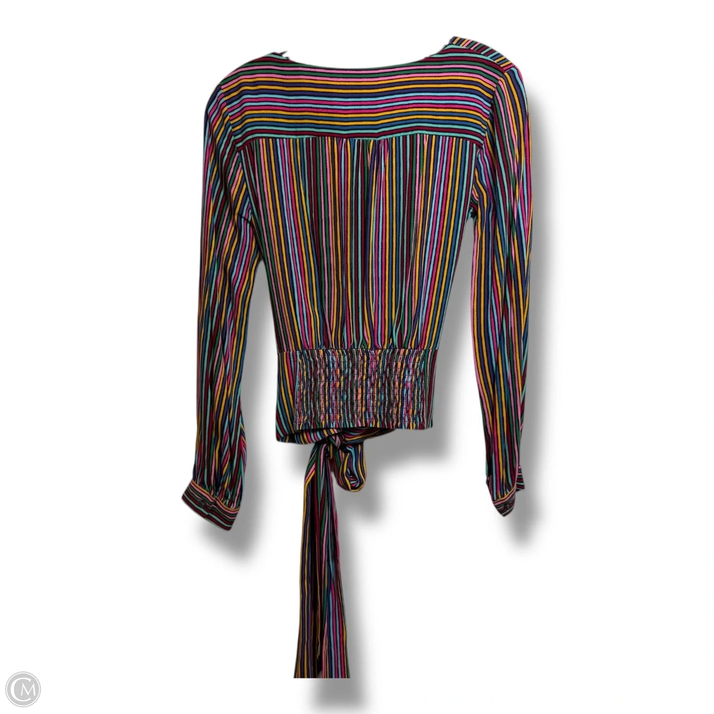 Top Long Sleeve By Maeve In Striped Pattern, Size: 0